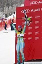 Tina Maze, smučarka (Slovenija), drugouvrščena na slalomu za 46. Zlato lisico