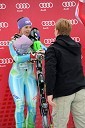 Tina Maze, smučarka (Slovenija), drugouvrščena na slalomu za 46. Zlato lisico in ...