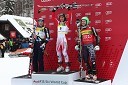 Kjetil Jansrud, smučar (Norveška), drugouvrščeni na veleslalomu za 49. Pokal Vitranc, Marcel Hirscher, smučar (Avstrija) in zmagovalec veleslaloma za 49. Pokal Vitranc ter Ted Ligety, smučar (ZDA), tretjeuvrščeni na veleslalomu za 49. Pokal Vitranc