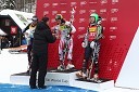 Kjetil Jansrud, smučar (Norveška), drugouvrščeni na veleslalomu za 49. Pokal Vitranc, Marcel Hirscher, smučar (Avstrija) in zmagovalec veleslaloma za 49. Pokal Vitranc, Ted Ligety, smučar (ZDA), tretjeuvrščeni na veleslalomu za 49. Pokal Vitranc ter Igor Lukšič, minister za šolstvo in šport