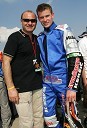 Armando Castagna, mentor Mateja Žagarja in najboljši italijanski voznik speedwaya vseh časov in Matej Žagar, spidvejist