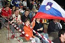 Slovenski navijači na stadionu Matije Gubca v Krškem