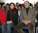 Janez Drnovšek, predsednik Republike Slovenije in njegova hčerka Nana Forte, glasbenica