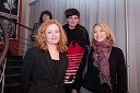 Tina Kosi, upravnica in umetniški vodja SLG Celje,sestra Maja in Tatjana Doma
