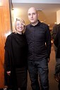Ivano Djilas, režiserka, in njen fant Boštjan Gombač, igralec in glasbenik