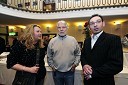 Katja Pegan, direktorica Gledališča Koper, Boris Cavazza, Žlahtni režiser 2010 in Tadej Toš, Žlahtni komedijant 2010