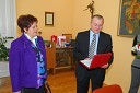 Dubravka Tomšič Srebotnjak, pianistka in Franc Kangler, župan Mestne občine Maribor  	 
	