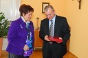 Dubravka Tomšič Srebotnjak, pianistka in Franc Kangler, župan Mestne občine Maribor