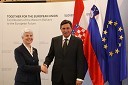 Jadranka Kosor, predsednica vlade Republike Hrvaške in Borut Pahor, predsednik vlade Republike Slovenije