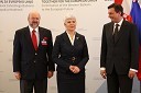 Lamberto Zannier, posebni odposlanec Organizacija združenih narodov (OZN), Jadranka Kosor, predsednica vlade Republike Hrvaške in Borut Pahor, predsednik vlade Republike Slovenije