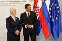 Jadranka Kosor, predsednica vlade Republike Hrvaške in Borut Pahor, predsednik vlade Republike Slovenije