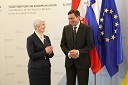 Jadranka Kosor, predsednica vlade Republike Hrvaške in Borut Pahor, predsednik vlade Republike Slovenije