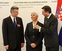 Hasim Thaci, predsednik vlade Republike Kosovo, Jadranka Kosor, predsednica vlade Republike Hrvaške in Borut Pahor, predsednik vlade Republike Slovenije