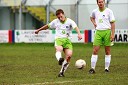 Matjaž Ščurek in Mitja Pulec, člana Vinske nogometne reprezentance Slovenije