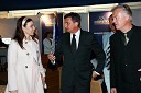 Lorella Flego, povezovalka prireditve, Borut Pahor, predsednik vlade Republike Slovenije in Jurij Korenc, idejni oče in izvršni direktor Internautice