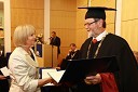 Dr. Gabrijela Leskovar Špacapan, dobitnica Bronastega znaka UM za leto 2009 in prof. dr. Ivan Rozman, rektor Univerze v Mariboru