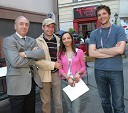 Ekipa televizije RTS Maribor: direktor Janez Ujčič, Zoran Ličen, Jagoda Djordjevič in Stipe Jerič