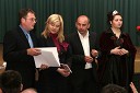 Martin Pečarič, predsednik Društva vinogradnikov Metlika,  	Renata Brunskole, županja občine Metlika, Marjan Hribar, direktor Direktorata za turizem pri Ministrstvu za gospodarstvo ter Petra Žabčič, tretja kraljica metliške črnine