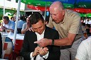 Borut Pahor, predsednik vlade Republike Slovenije in Anton Turnšek, nekdanji predsednik uprave družbe Pivovarna Laško d.d.