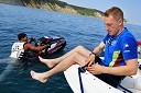 Rok Florjančič, svetovni prvak v jet skiju in Jari Matti Latvala, voznik ekipe BP Ford Abu Dhabi World Rally Team