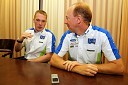 Jari Matti Latvala, voznik ekipe BP Ford Abu Dhabi World Rally Team in Mark Wilford, vodja komunikacij za rally pri Fordu