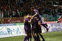 Veselje nogometašev NK Maribor ob zadetku