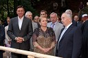 Borut Pahor, predsednik vlade Republike Slovenije, Ljubov Sliska, podpredsednica državne dume federalnega zbora ruske federacije in Doku Zavgaev, ruski veleposlanik v Sloveniji