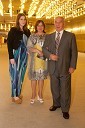 Doku Zavgaev, ruski veleposlanik v Sloveniji s hčerko Irino Čagajevo in vnukinjo Belo