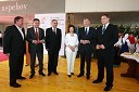 Ciril Smrkolj, predsednik Kmetijsko gozdarske zbornice Slovenije,  Anton Kampuš, župan občine Gornja Radgona, Janez Erjavec, direktor Pomurskega sejma, dr. Danilo Türk, predsednik Republike Slovenije in soproga Barbara Miklič Turk ter Dejan Židan, minister za kmetijstvo, gozdarstvo in prehrano