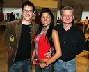 Peter Januš, pevec, Martina Cvetežar, Miss Maribora 2006 in pevka in Slobodan Mageš Magi, organizator prireditve