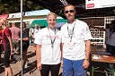 Anja Višček, smučarska zveza Sky Team in Damijan Ambrožič, organizator teka