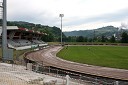 razmočeni Stadion Matije Gubca pred dirko za Zlati znak občine Krško