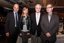 Janez Lombergar, nekdanji programski direktor RTV Slovenija, hči Kara, Petar Radović, odgovorni urednik razvedrilnega programa TV Slovenija in Marko Filli, generalni direktor RTV Slovenija