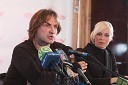 Željko Mitrović, solastnik Pink Media Group in Pia Pustovrh, novinarka