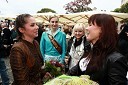 Anja Jamšek, nekdanja vinska kraljica Maribora, Andreja Plohl, vinska kraljica Radgonsko - Kapelskih goric in Tatjana Caf, nekdanja vinska kraljica Ptuja