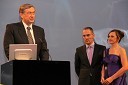 Dr. Danilo Türk, predsednik Republike Slovenije, Igor E. Bergant, novinar in Tajda Lekše, voditelja prireditve
