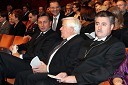 Borut Pahor, predsednik Vlade Republike Slovenije, Milan Kučan, nekdanji predsednik Republike Slovenije in Geza Erniša, evangeličanski škof