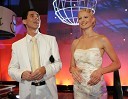 Stojan Auer, voditelj in Miša Novak, Miss Slovenije 1998