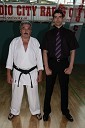 Franc Koenig, trener Karate kluba Branik in Bor Greiner, odgovorni urednik Radia City