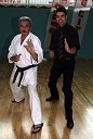 Franc Koenig, trener Karate kluba Branik in Bor Greiner, odgovorni urednik Radia City