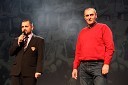 Dejan Vedlin, moderator Radia City in voditelj prireditve ter Branko Šarenac, nekdanji nogometaš in trener