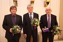 Branko Horjak, nekdanji nogometaš, Vojislav Simeunovič, nekdanji trener NK Maribor in Tomislav Prosen, legenda mariborskega nogometa