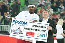 Kevinn Pinkney, košarkaš Košarkarskega kluba Union Olimpija in najboljši igralec tekme ter...