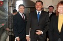 	Jurij Giacomelli, predsednik uprave Dela, Borut Pahor, predsednik vlade Republike Slovenije