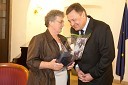 Mateja Kožuh Novak, predsednica Zveze društev upokojencev ter nominiranka za Slovenko leta 2010 in Zoran Janković, župan Mestne občine Ljubljana
