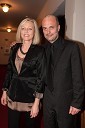 Janez Lombergar, vd direktorja Televizije Slovenija in soproga Barbara Volčič Lombergar