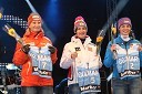 Tanja Poutiainen, smučarka (Finska), Kathrin Zettel, smučarka (Avstrija) in Tina Maze, smučarka (Slovenija)
