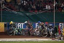 Antonio Lindbaeck (Švedska), Scott Nicholls (VBR), Leigh Adams (Avstralija) in Hans Andersen (Danska) start druge polfinalne dirke za VN Danske