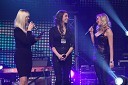 Nana Zeneli, voditeljica programa, Sandra Auer, pevka in Ines Juranovič, playboyeva zajčica