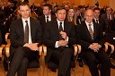 	dr. Igor Lukšič, minister za šolstvo in šport, Borut Pahor, predsednik vlade Republike Slovenije in Miro Cerar, nekdanji gimnastičar in predsednik Olimpijske akademije ter ambasador za fair play